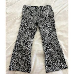 Maeve by Anthropologie casual pants black and white floral print kick flare